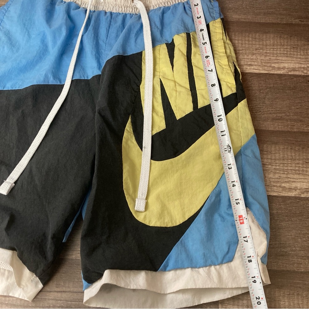 Nike Throwback Futura Men’s Basketball Shorts Pocket Yellow/Black Colorblock S - Picture 7 of 15